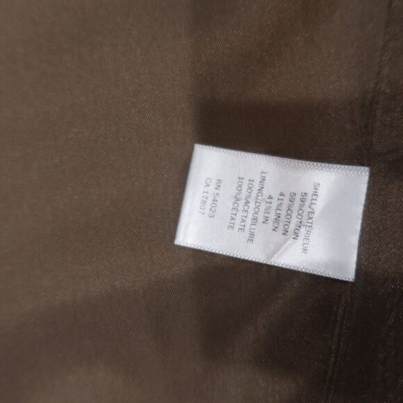 Banana Republic Men 42R Blazer Jacket Linen Tan Khaki Wedding formal office even - Picture 10 of 13